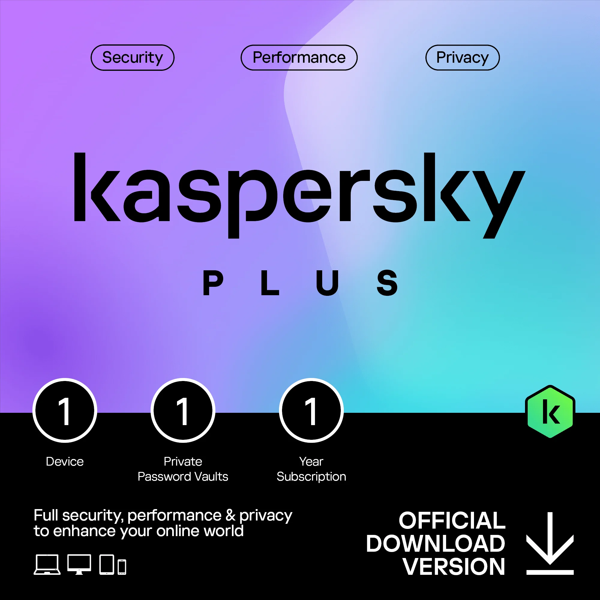 [ DIGITAL ] Antivirus Kaspersky Plus 1 Device